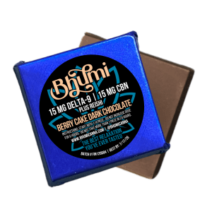 Bhūmi Berry Cake Dark Chocolate Bites (15mg D8 + 15mg CBN + 200mg Reishi)