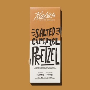 Kushies Quality Cannabis | Salted Caramel Pretzel Bar